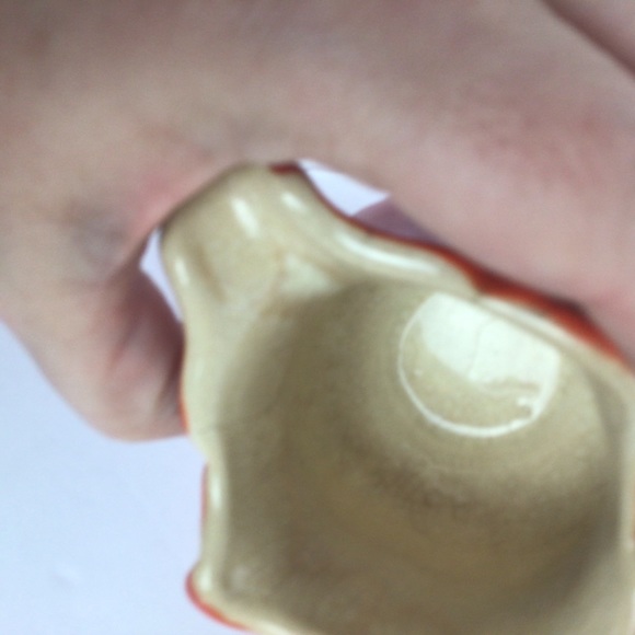 Vintage orange distressed sugar & creamer set - Picture 9 of 11